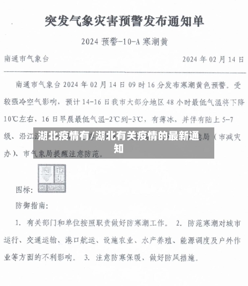湖北疫情有/湖北有关疫情的最新通知-第2张图片