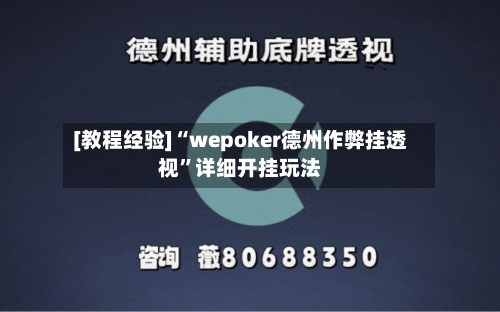 [教程经验]“wepoker德州作弊挂透视	”详细开挂玩法-第2张图片