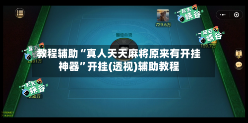 教程辅助“真人天天麻将原来有开挂神器”开挂(透视)辅助教程-第2张图片