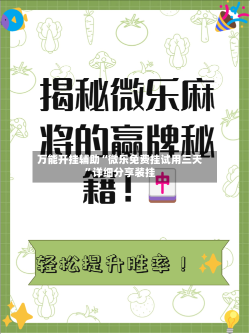 万能开挂辅助“微乐免费挂试用三天	”详细分享装挂-第3张图片