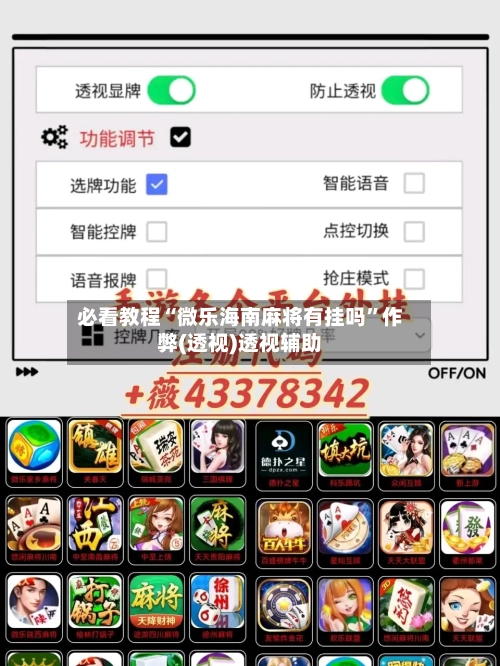 必看教程“微乐海南麻将有挂吗	”作弊(透视)透视辅助-第1张图片