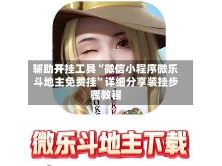 辅助开挂工具“微信小程序微乐斗地主免费挂	”详细分享装挂步骤教程-第2张图片
