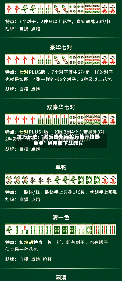 技巧玩法:“微乐贵州麻将万能开挂器免费	”通用版下载教程-第1张图片