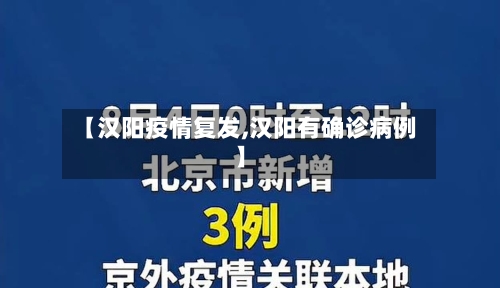 【汉阳疫情复发,汉阳有确诊病例】-第2张图片