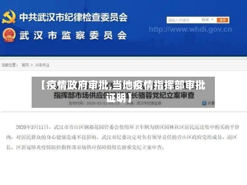 【疫情政府审批,当地疫情指挥部审批证明】-第1张图片