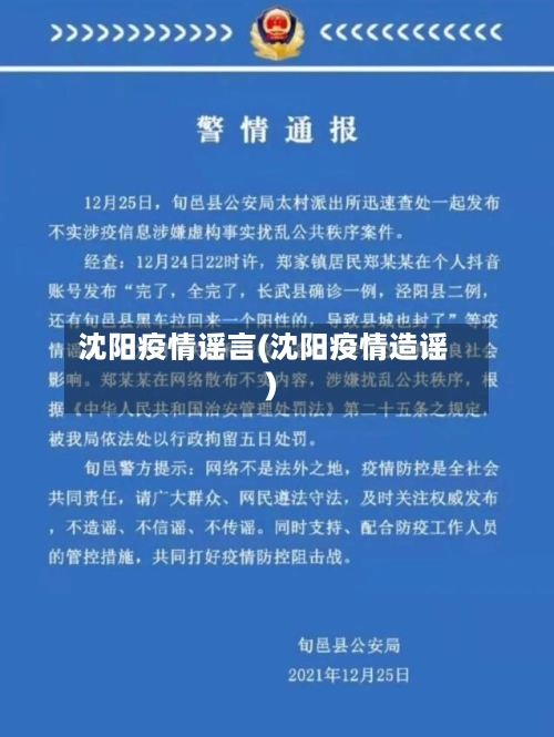 沈阳疫情谣言(沈阳疫情造谣)-第1张图片