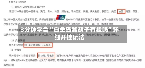 3分钟学会“白金岛跑胡子有挂吗”详细开挂玩法-第1张图片