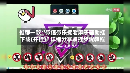 推荐一款“微信微乐捉老麻子辅助挂下载(开挂)”详细分享装挂步骤教程