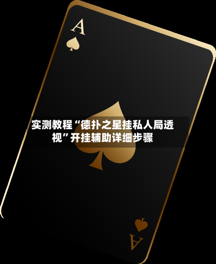 实测教程“德扑之星挂私人局透视”开挂辅助详细步骤-第2张图片