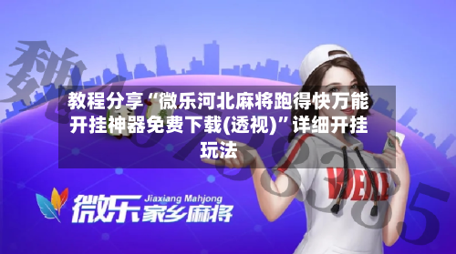 教程分享“微乐河北麻将跑得快万能开挂神器免费下载(透视)”详细开挂玩法-第3张图片