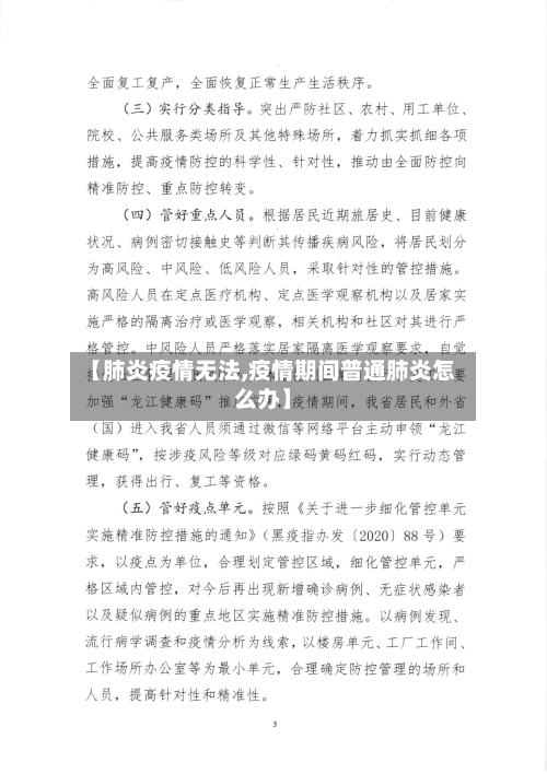【肺炎疫情无法,疫情期间普通肺炎怎么办】-第3张图片