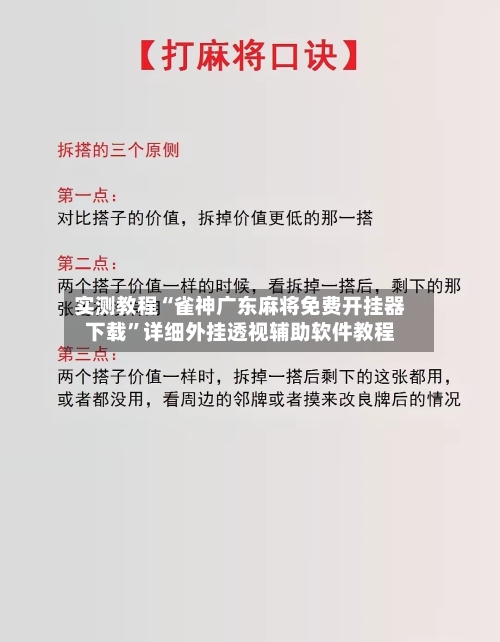 实测教程“雀神广东麻将免费开挂器下载”详细外挂透视辅助软件教程-第2张图片