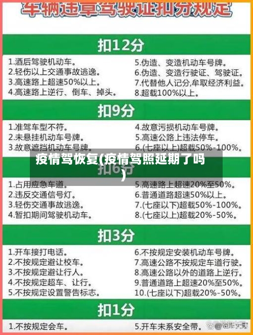 疫情驾恢复(疫情驾照延期了吗)-第1张图片