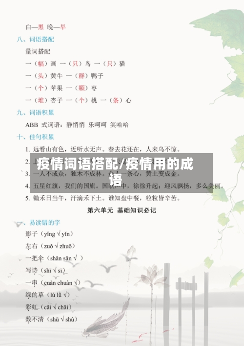 疫情词语搭配/疫情用的成语-第1张图片