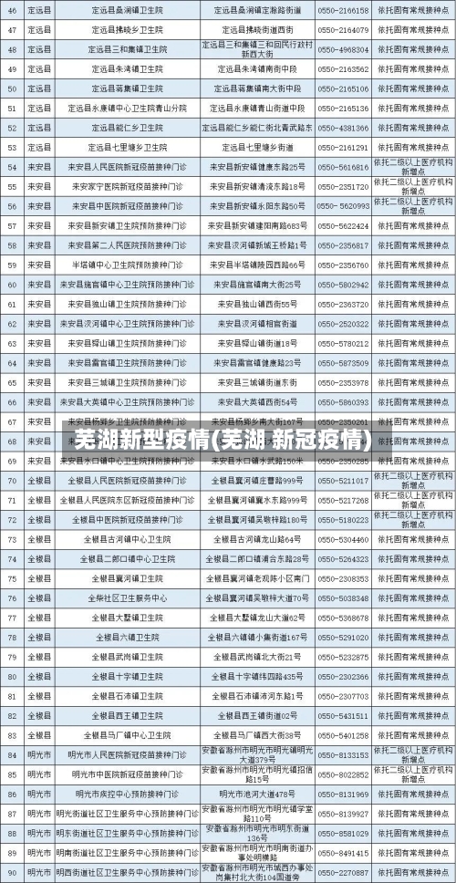 芜湖新型疫情(芜湖 新冠疫情)-第1张图片