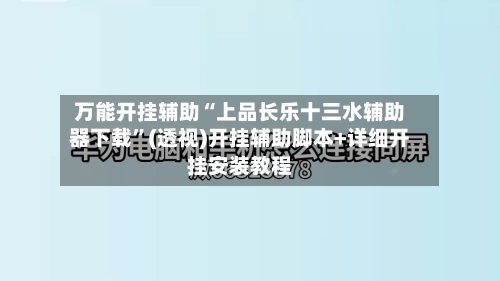 万能开挂辅助“上品长乐十三水辅助器下载”(透视)开挂辅助脚本+详细开挂安装教程-第3张图片