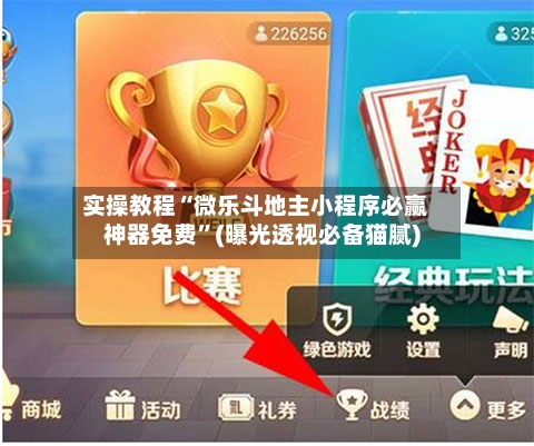 实操教程“微乐斗地主小程序必赢神器免费”(曝光透视必备猫腻)-第2张图片