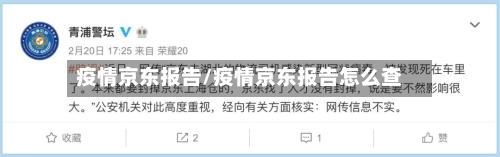 疫情京东报告/疫情京东报告怎么查-第3张图片