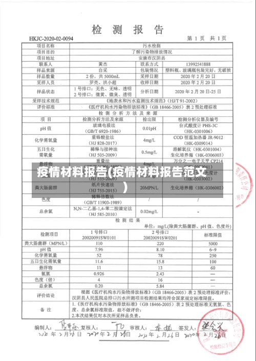 疫情材料报告(疫情材料报告范文)-第2张图片