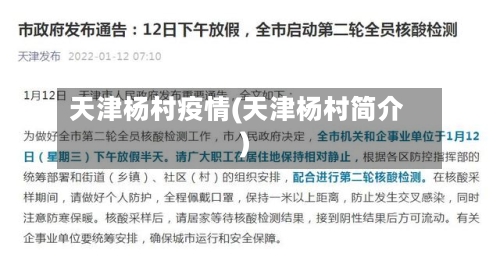 天津杨村疫情(天津杨村简介)-第2张图片