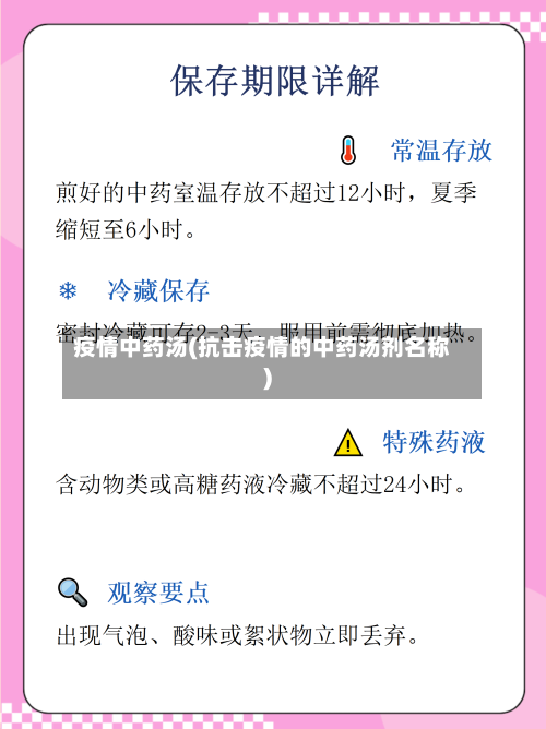 疫情中药汤(抗击疫情的中药汤剂名称)-第1张图片