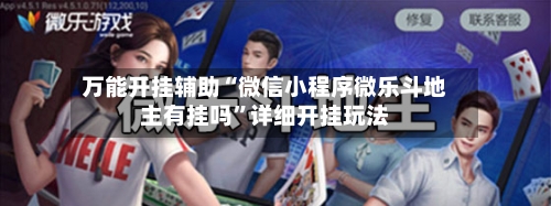 万能开挂辅助“微信小程序微乐斗地主有挂吗”详细开挂玩法-第3张图片