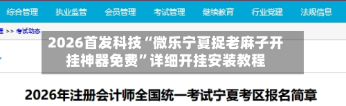 2026首发科技“微乐宁夏捉老麻子开挂神器免费”详细开挂安装教程-第3张图片