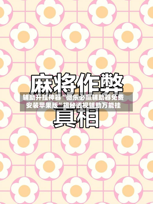 辅助开挂神器“微乐必赢辅助器免费安装苹果版	”揭秘透视辅助万能挂-第1张图片