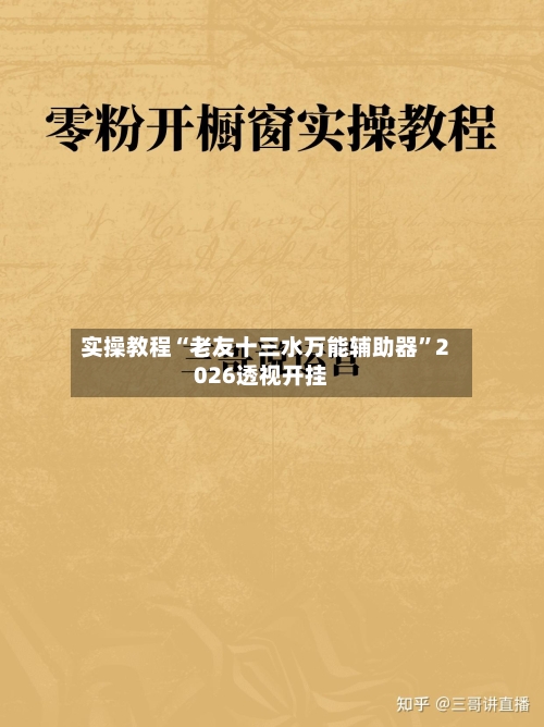 实操教程“老友十三水万能辅助器”2026透视开挂
