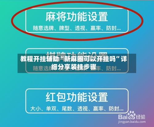 教程开挂辅助“新麻圈可以开挂吗	”详细分享装挂步骤-第2张图片