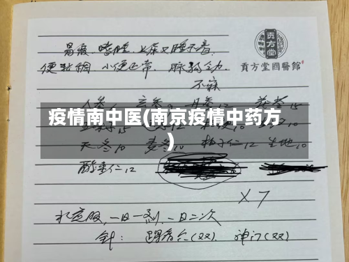 疫情南中医(南京疫情中药方)
