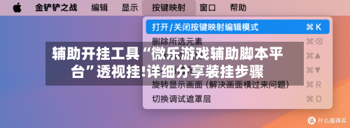 辅助开挂工具“微乐游戏辅助脚本平台	”透视挂!详细分享装挂步骤-第1张图片