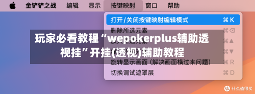 玩家必看教程“wepokerplus辅助透视挂”开挂(透视)辅助教程-第1张图片