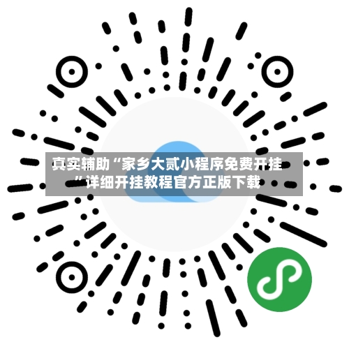 真实辅助“家乡大贰小程序免费开挂”详细开挂教程官方正版下载-第1张图片