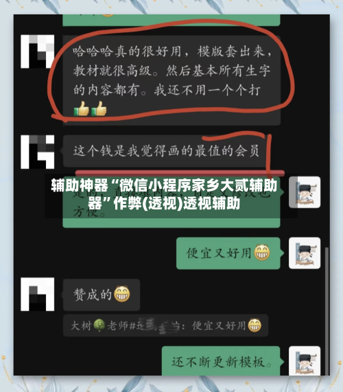 辅助神器“微信小程序家乡大贰辅助器”作弊(透视)透视辅助-第1张图片