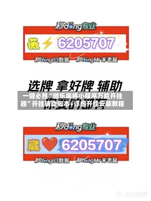 一键必胜“微乐麻将小程序万能开挂器	”开挂辅助脚本+详细开挂安装教程-第2张图片