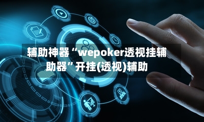辅助神器“wepoker透视挂辅助器”开挂(透视)辅助-第2张图片