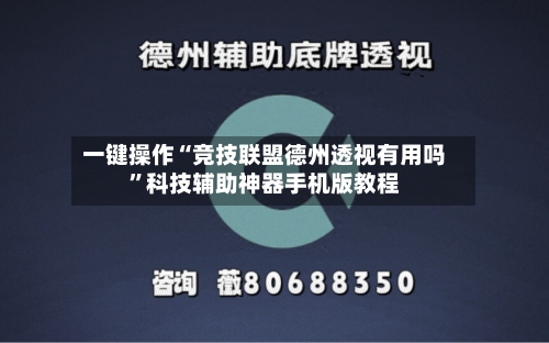 一键操作“竞技联盟德州透视有用吗”科技辅助神器手机版教程-第2张图片