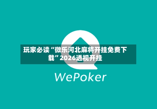 玩家必读“微乐河北麻将开挂免费下载”2026透视开挂-第2张图片