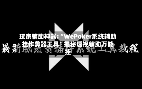 玩家辅助神器:“WePoker系统辅助挂作弊器工具	”揭秘透视辅助万能挂-第1张图片