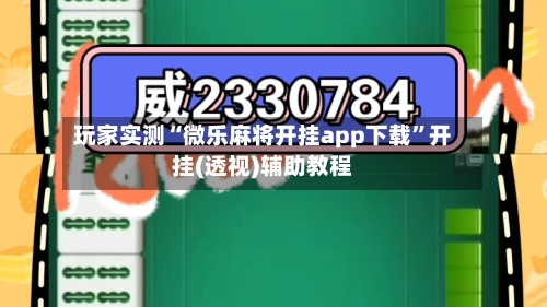 玩家实测“微乐麻将开挂app下载”开挂(透视)辅助教程