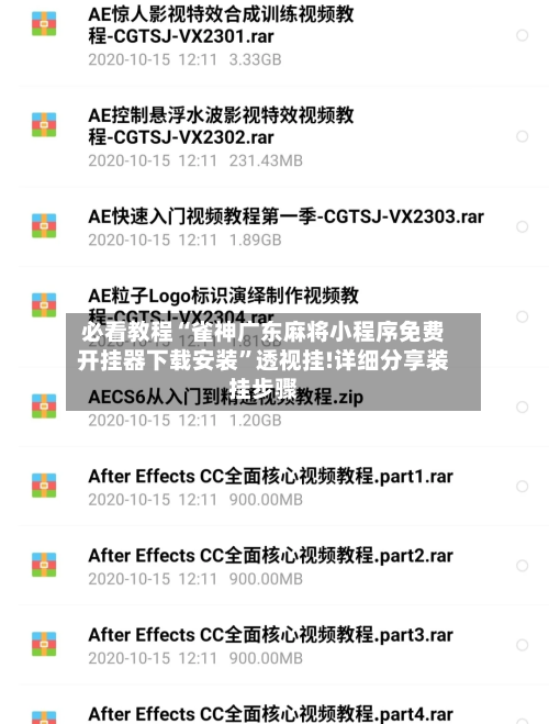 必看教程“雀神广东麻将小程序免费开挂器下载安装”透视挂!详细分享装挂步骤-第3张图片