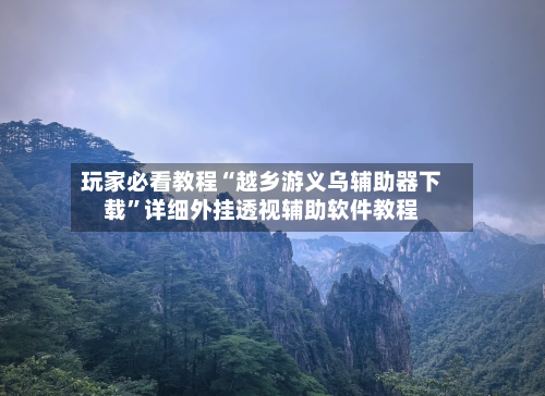 玩家必看教程“越乡游义乌辅助器下载	”详细外挂透视辅助软件教程-第1张图片
