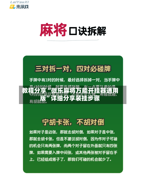 教程分享“微乐麻将万能开挂器通用版	”详细分享装挂步骤-第2张图片