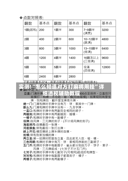 实测!“怎么知道对方打麻将用挂”详细透视辅助教程