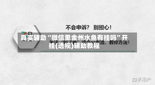 真实辅助“微信里金州水鱼有挂吗”开挂(透视)辅助教程