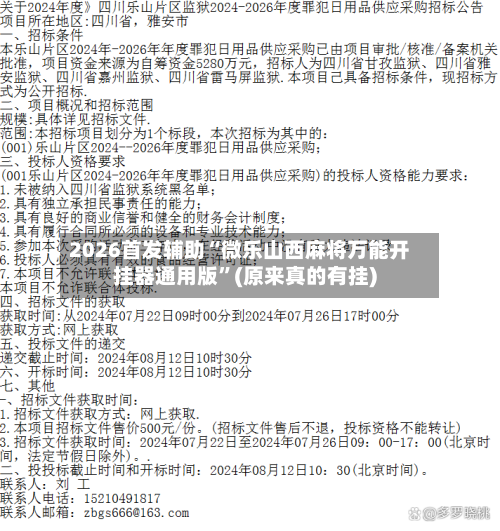 2026首发辅助“微乐山西麻将万能开挂器通用版	”(原来真的有挂)-第2张图片