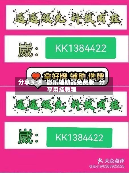 分享实测“微乐辅助器免费版”分享用挂教程-第2张图片