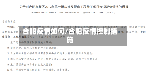 合肥疫情如何/合肥疫情控制措施-第1张图片