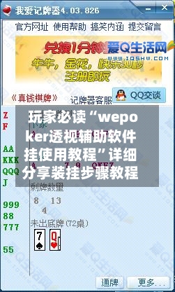 玩家必读“wepoker透视辅助软件挂使用教程”详细分享装挂步骤教程-第2张图片